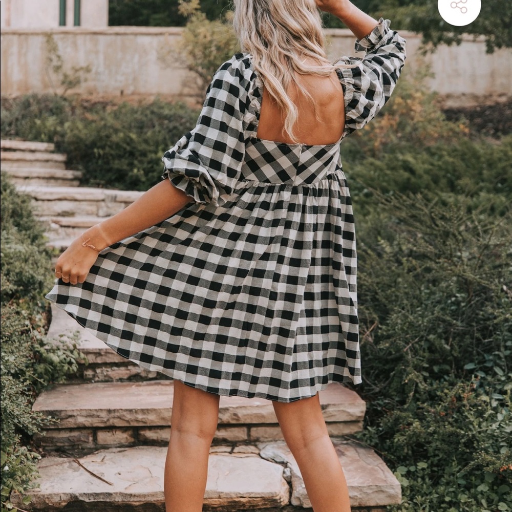 One Loved Babe Gingham Dress